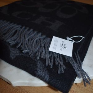 Coach Oversized Signature Logo Cashmere Muffler/Scarf (F76384) - NWT